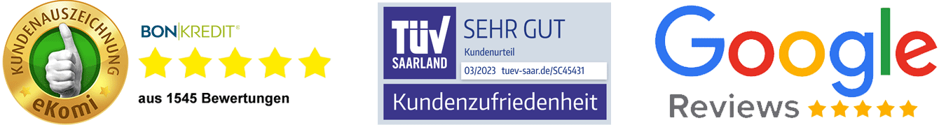 TÜV, Ekomi und Google Siegel